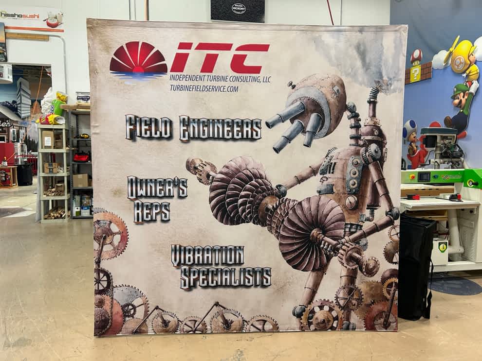 Fabric backdrop displays created for conferences and meetings in Charlotte, NC