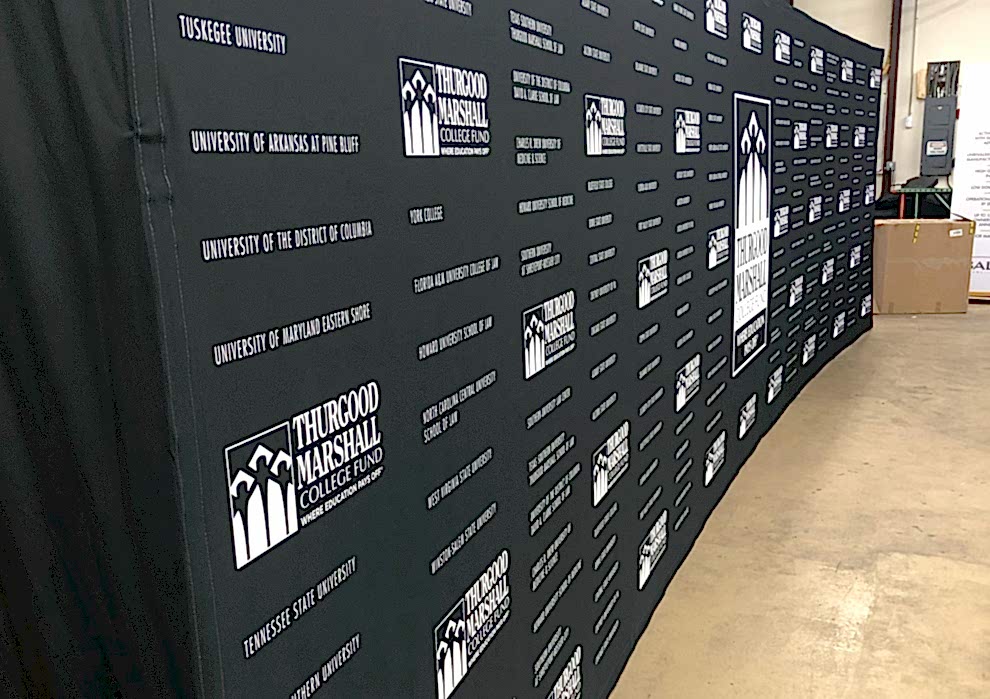 Custom fabric backdrops and modular displays for museum events in Charlotte, NC