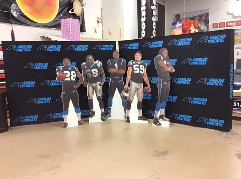 Event fabric backdrops with modular displays in Charlotte, NC