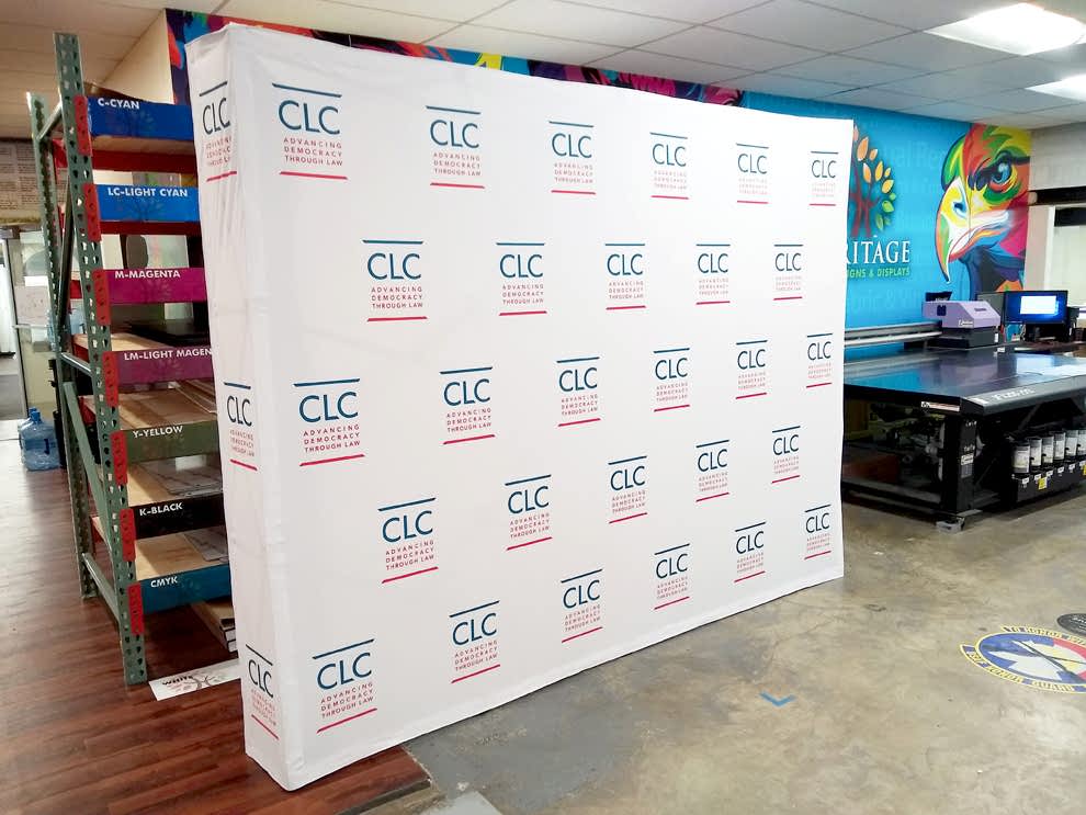 Custom fabric backdrops and event displays installed in Charlotte, NC