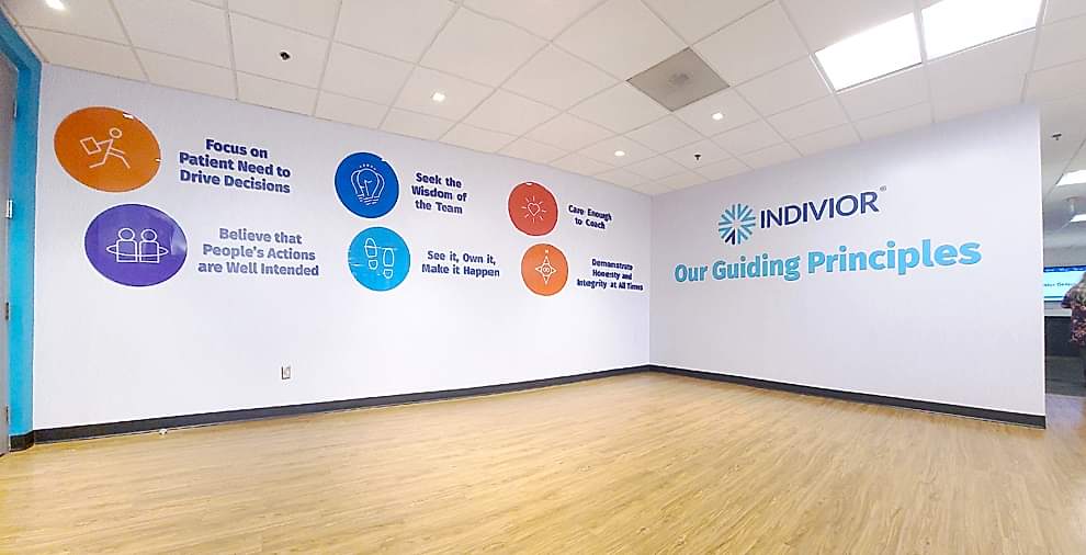 Sign Shop Charlotte NC designed and installed dimensional letters for office wall displays