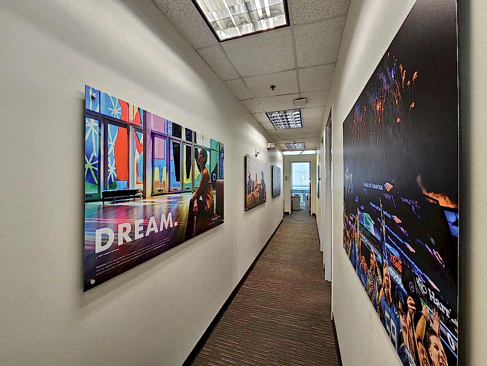 Sign Shop Charlotte NC designed and installed acrylic wall signs for business branding