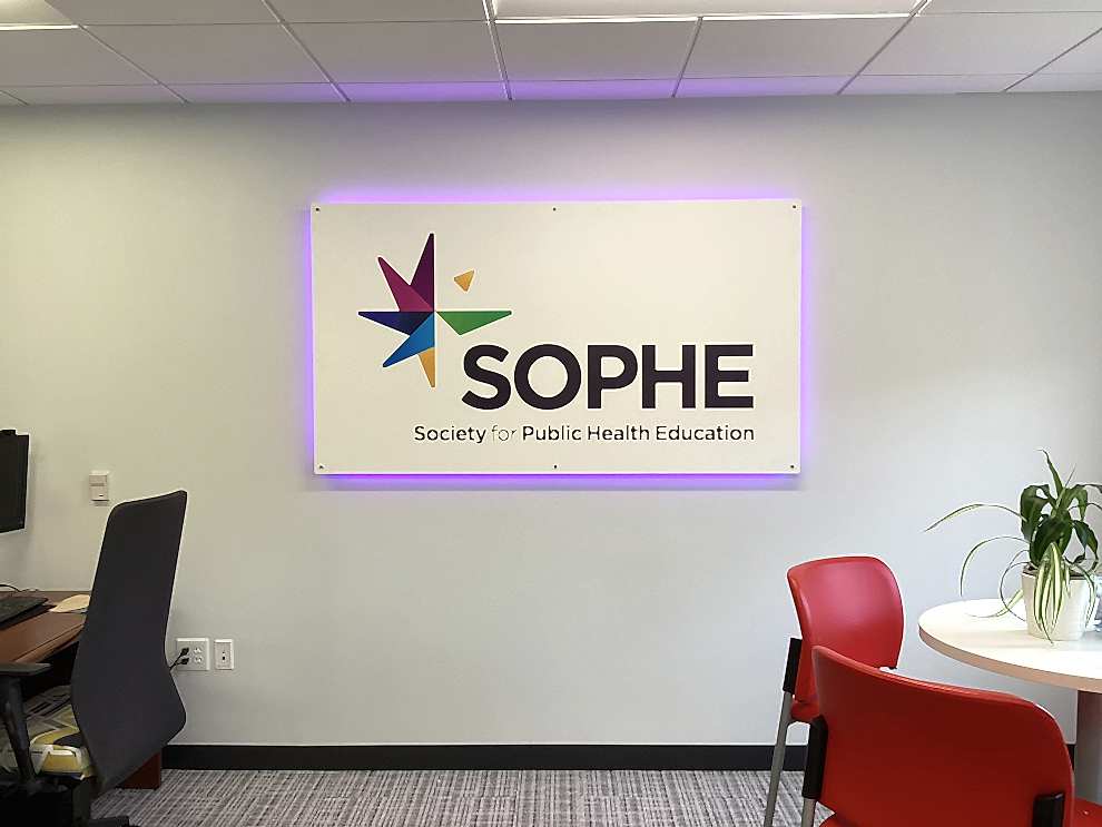 LED Backlit Signs in Charlotte, NC designed and installed for interior branding and feature walls