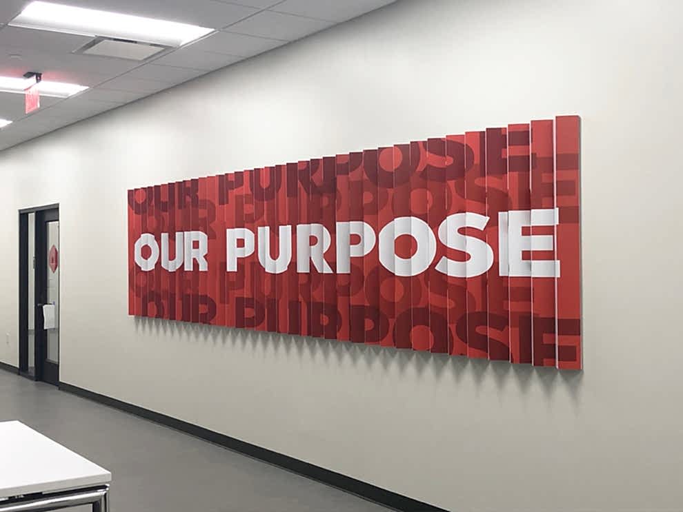 Creative lenticular wall displays with branded graphics in Charlotte, NC