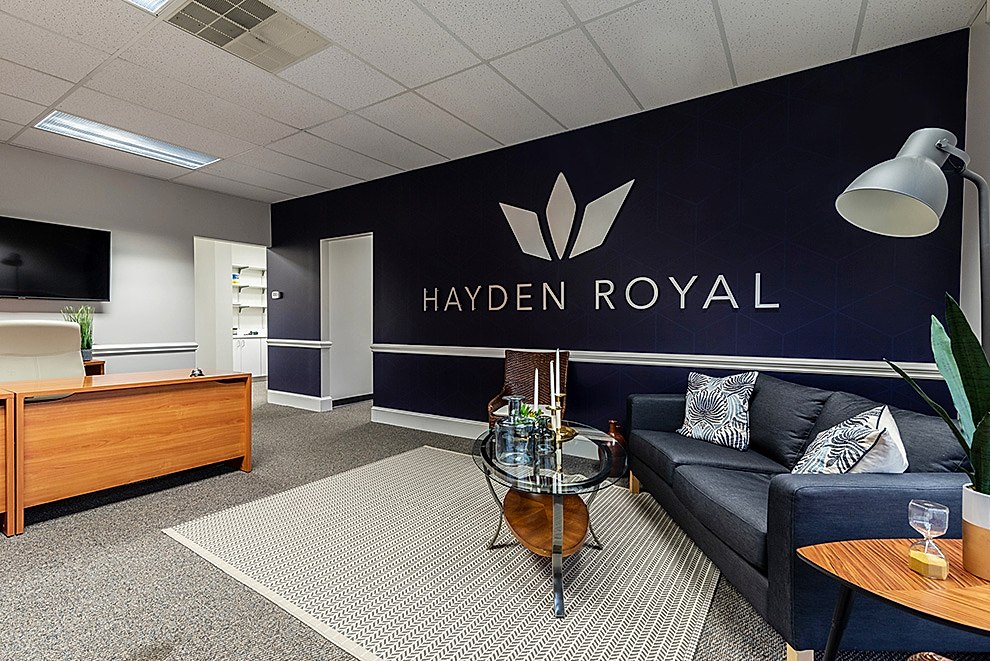 Lobby Signs Charlotte NC designed and installed for office lobby branding with corporate culture messaging