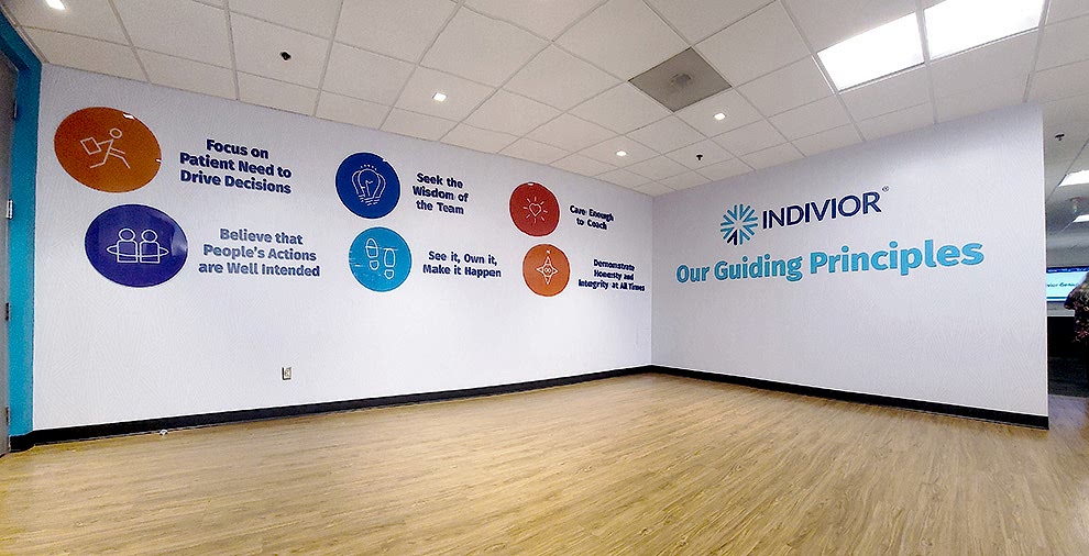Lobby Signs Fort Mill SC designed and installed with dimensional letters for corporate office interiors