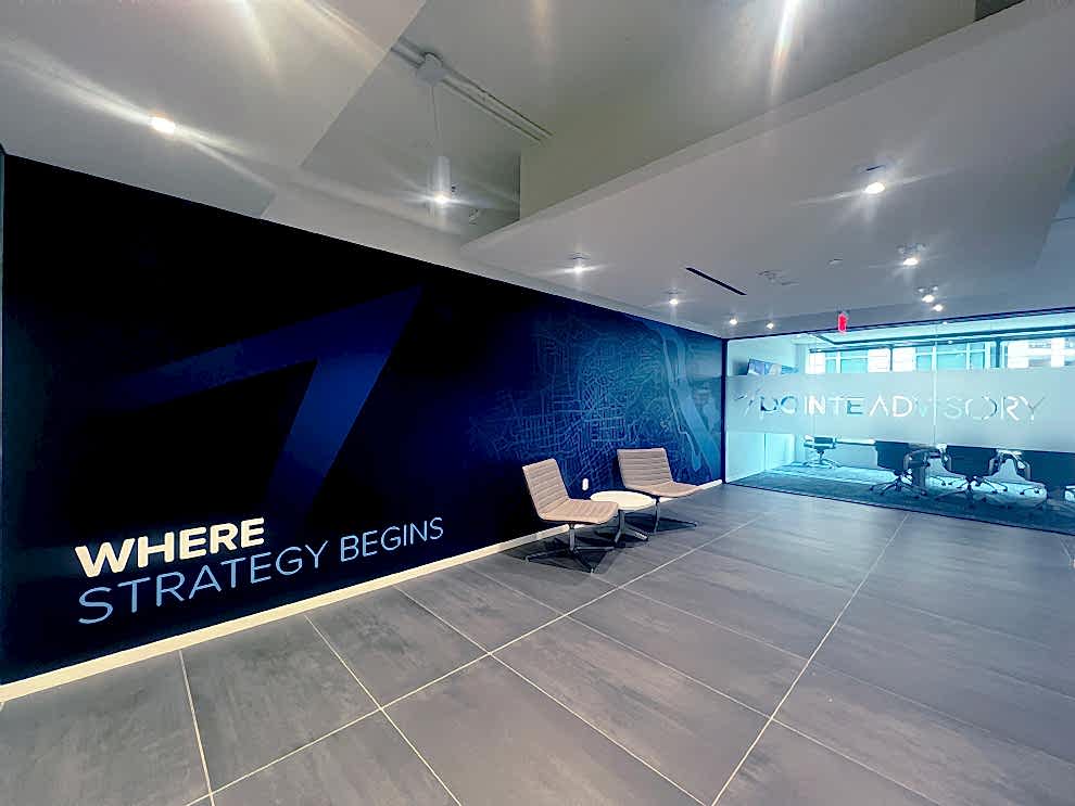 Window Graphics in Fort Mill, SC designed and installed for corporate interior glass partitions