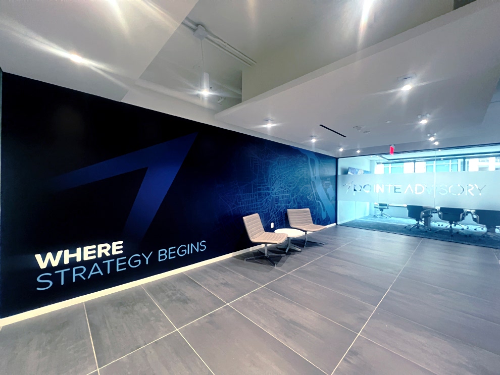 Window Graphics in Lincolnton, NC designed and installed for corporate interior glass partitions