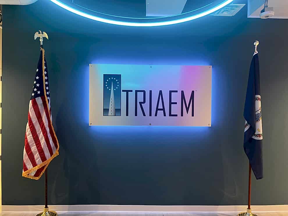 Lobby Signs Salisbury NC designed and installed with LED backlit signage for modern workplace environments