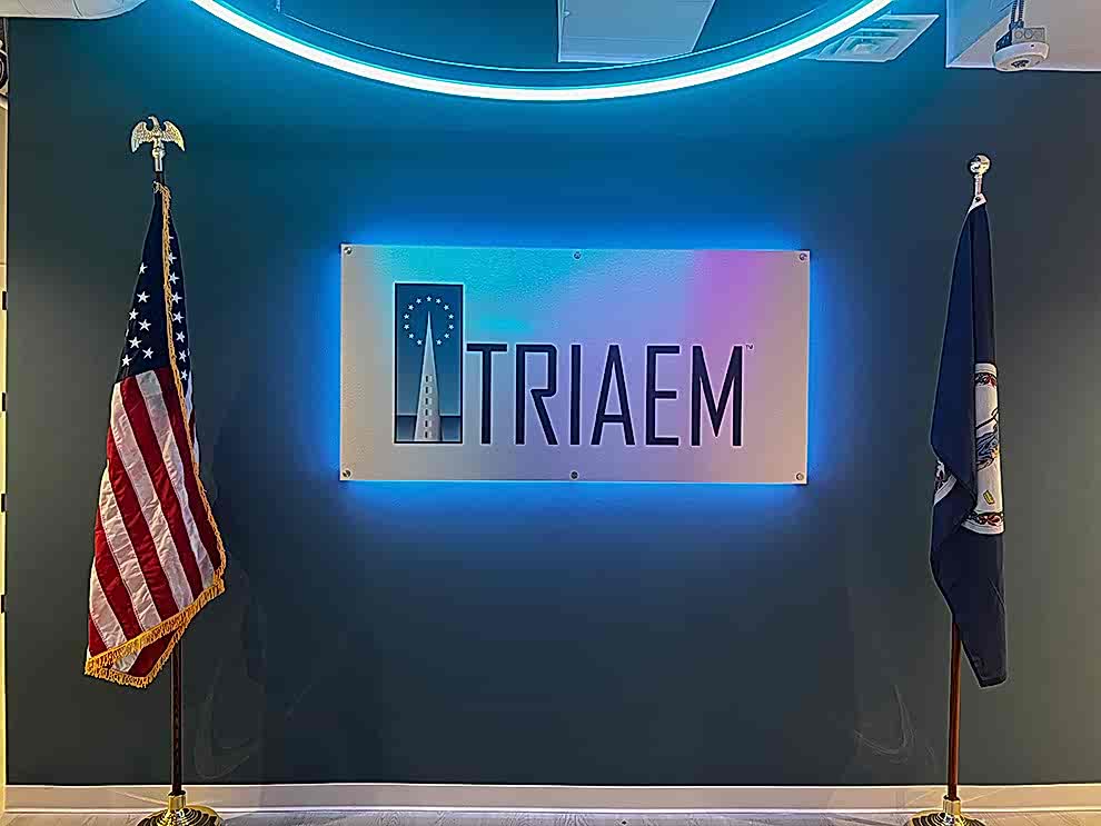 Lobby Signs Statesville NC designed and installed with LED backlit signage for modern workplace environments