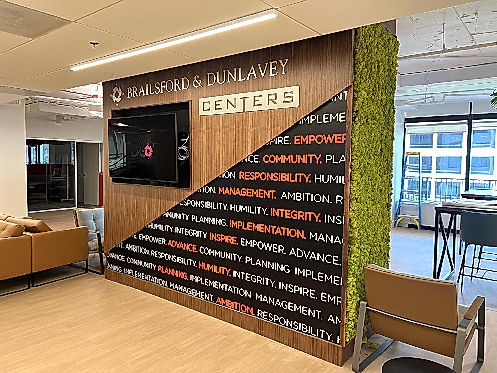 Lobby Signs Statesville NC designed and installed to modernize workplace reception areas with branded graphics