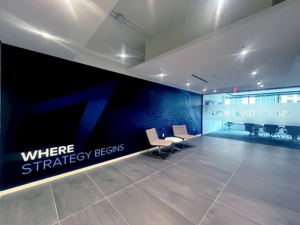 Window Graphics in Statesville, NC designed and installed for corporate interior glass partitions