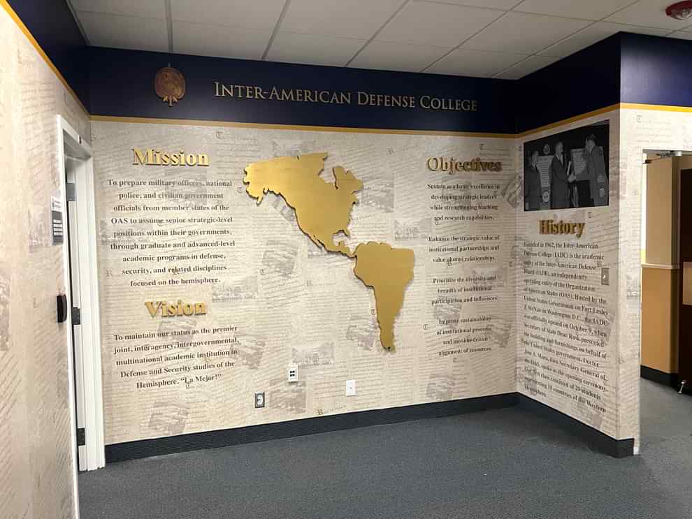 Custom workplace mission statement wall display for office Charlotte, NC