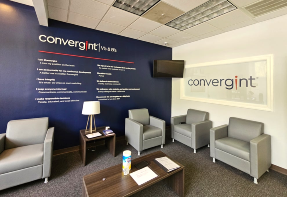 Corporate mission statement wall display with branded design Charlotte, NC