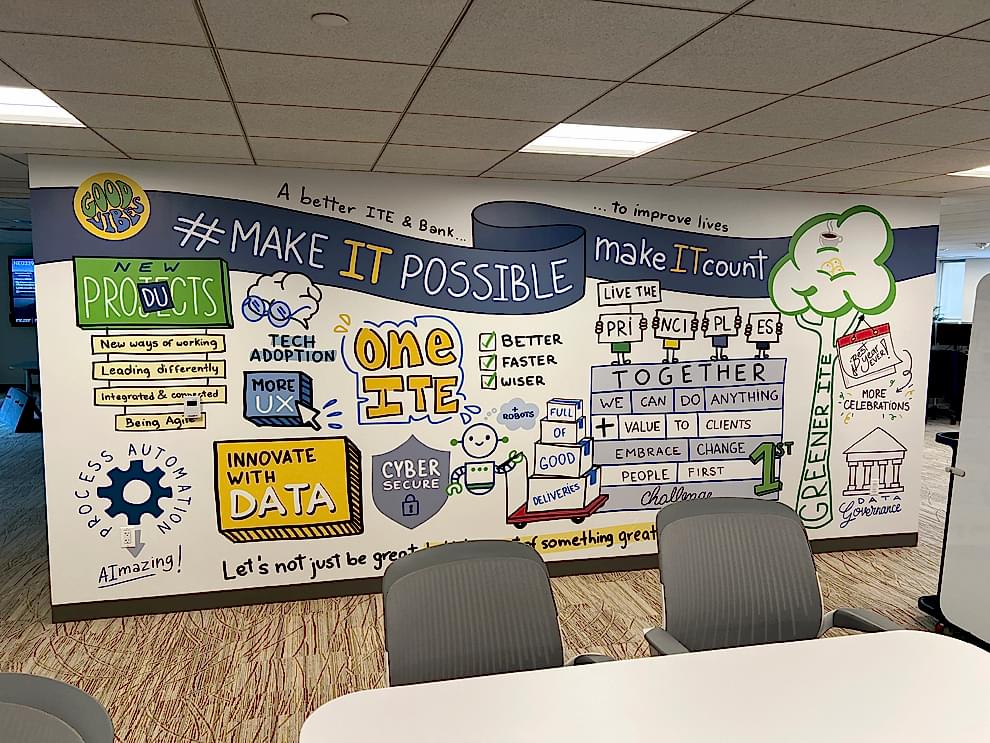 Custom mission statement wall display installed for business in Charlotte, NC