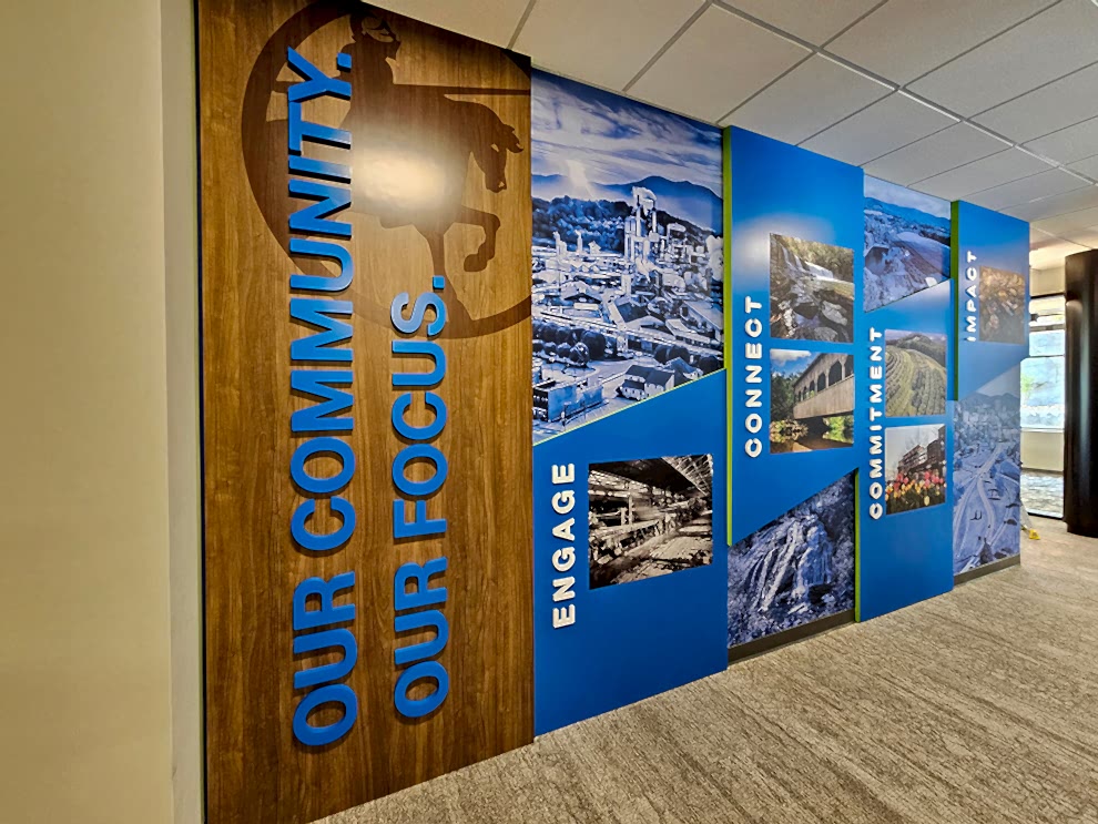 Office wall graphics and signage for workplace culture Charlotte, NC