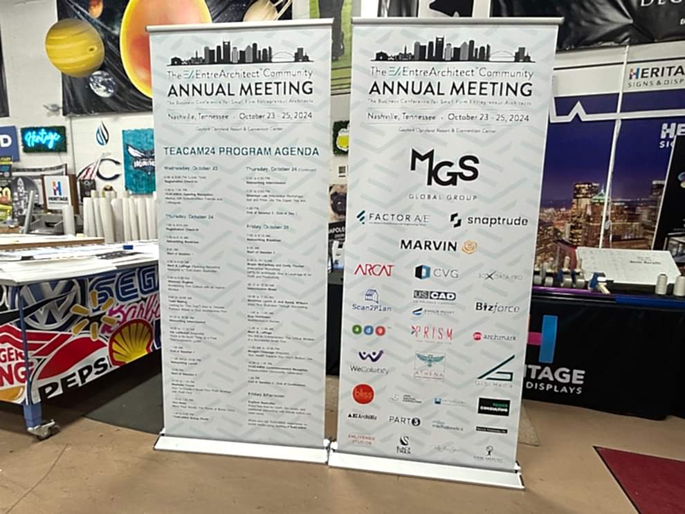 Custom retractable banner stand for corporate event Concord, NC