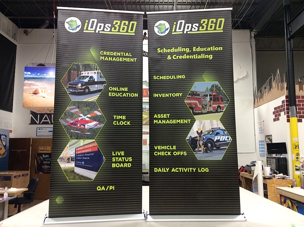 Branded retractable banner used for trade show display Concord, NC