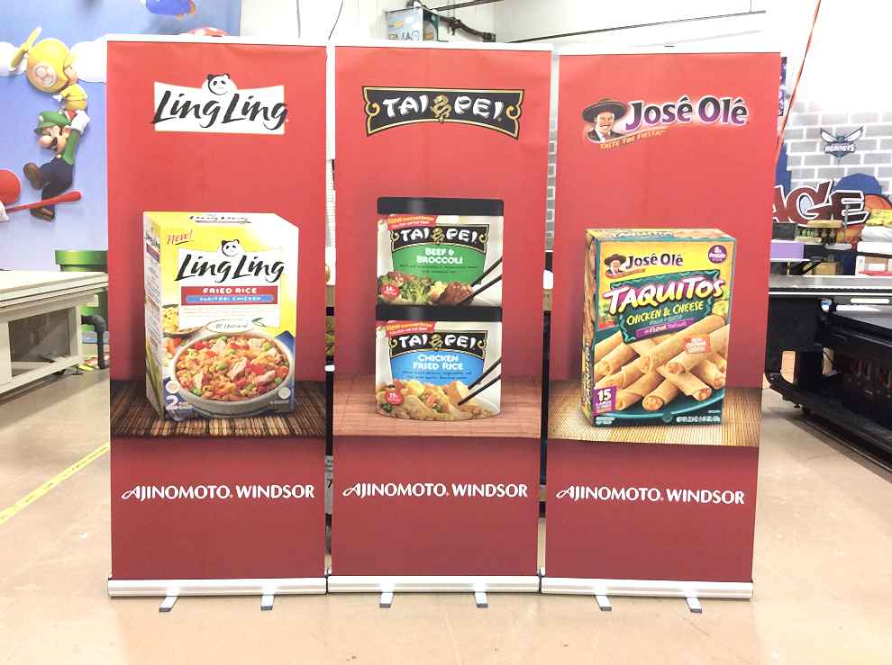 Portable pop-up banner display used at event in Concord, NC