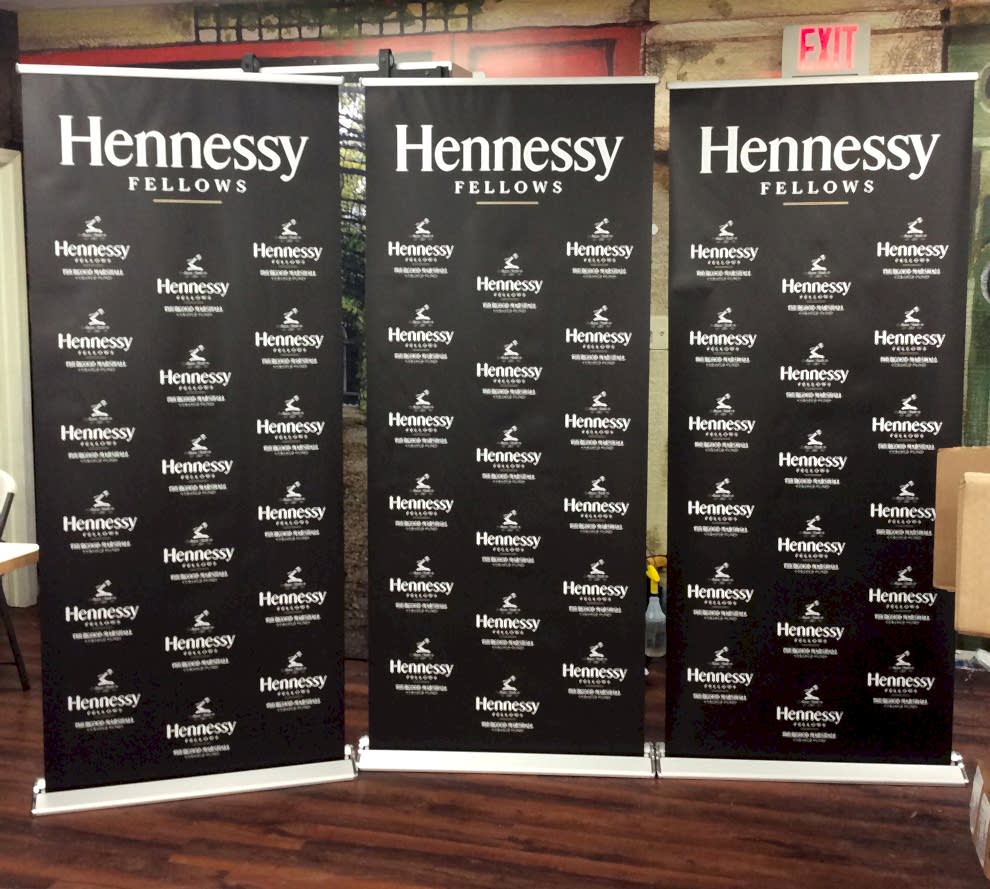 Branded retractable banner stand for trade show near Concord, NC