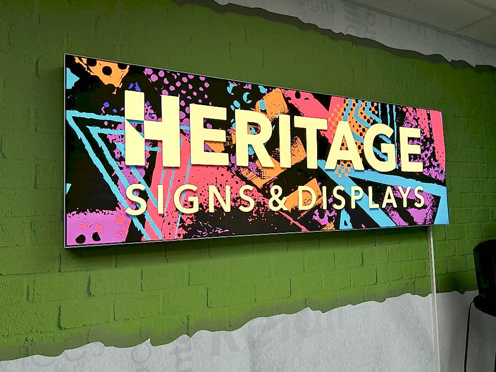 Custom SEG fabric graphics with lightbox display for events in Charlotte, NC