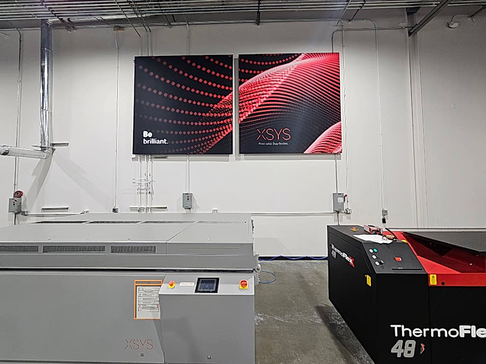 SEG fabric graphics with illuminated branding display in Charlotte, NC