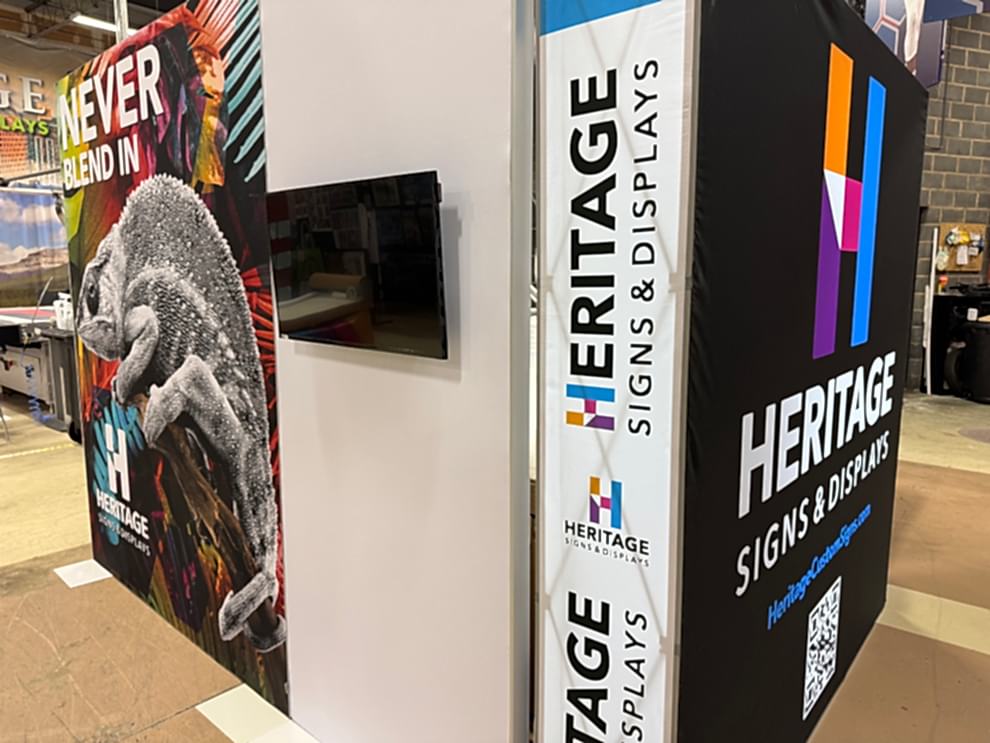 SEG fabric graphics and LED lightbox wall display in Charlotte, NC