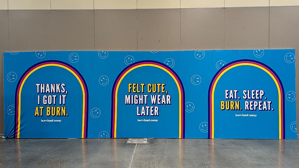SEG fabric graphics with backlit frame system for branding in Charlotte, NC