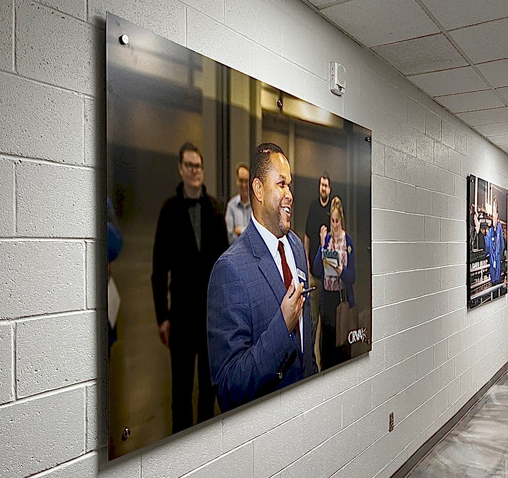 Standoff Mounted Signs in Charlotte, NC designed and installed for business offices and workplace branding