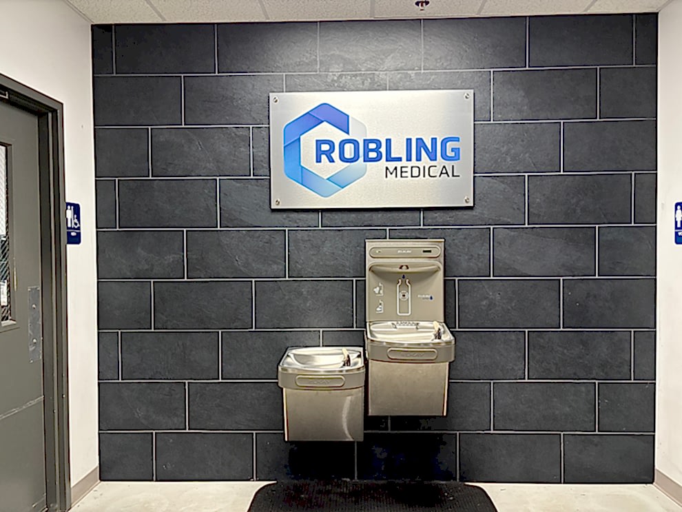 Standoff Mounted Signs in Concord, NC designed and installed for office wall graphics and company identity