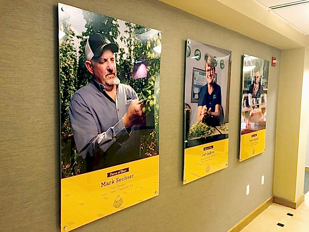 Standoff Mounted Signs in Concord, NC designed and installed for branded interior environments