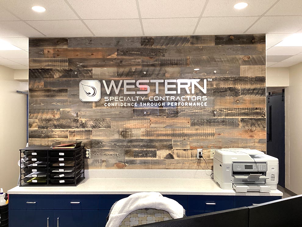 Standoff Mounted Signs in Concord, NC designed and installed for business offices and workplace branding