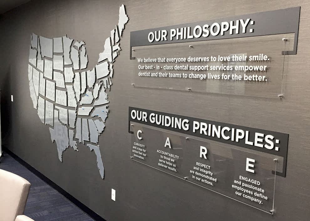 Standoff Mounted Signs in Fort Mill, SC designed and installed for professional offices and branded wall signage