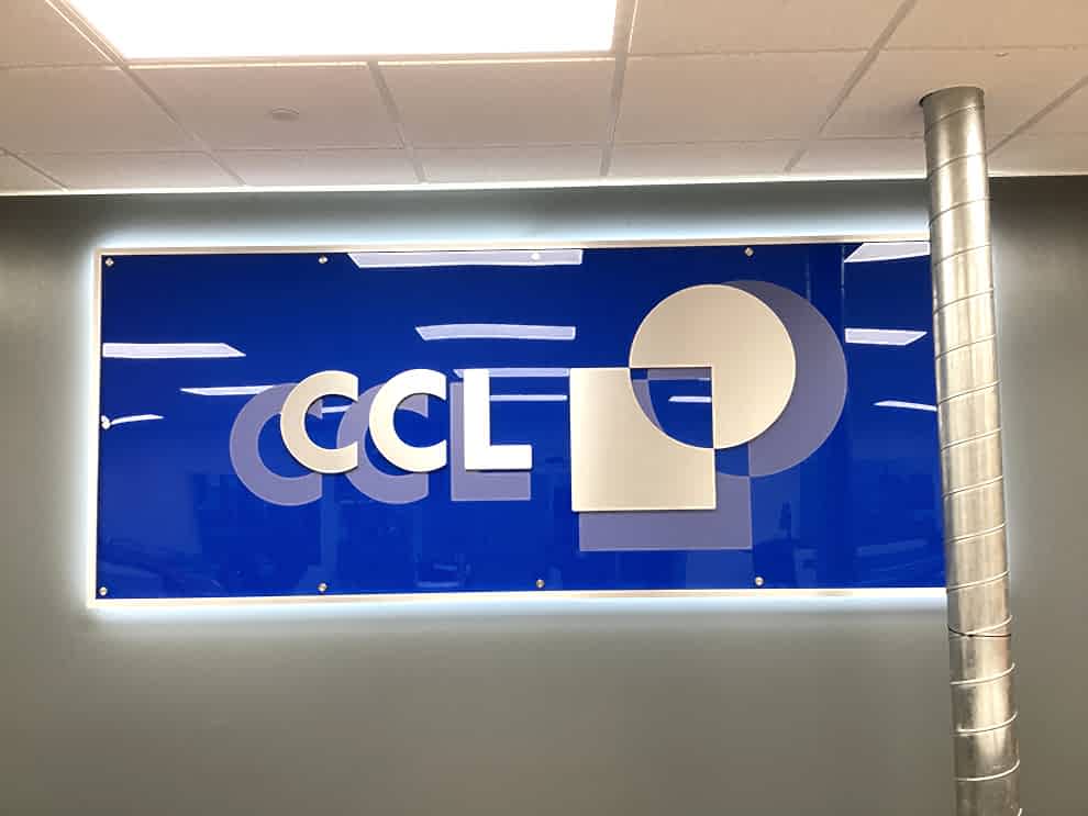 Standoff Mounted Signs in Fort Mill, SC designed and installed for company identity and professional interiors