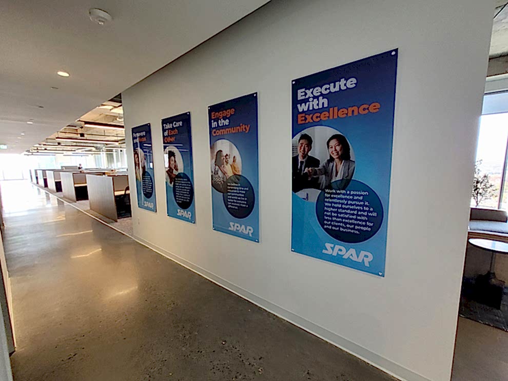 Standoff Mounted Signs in Gastonia, NC designed and installed for business office wall branding