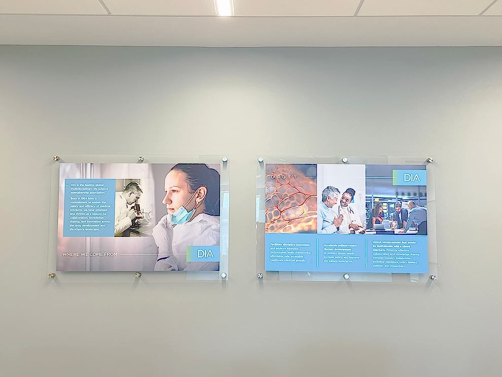 Standoff Mounted Signs in Gastonia, NC designed and installed for business offices and workplace branding