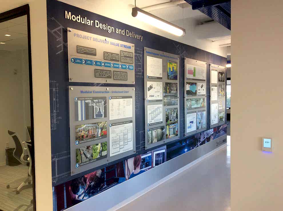 Standoff Mounted Signs in Gastonia, NC designed and installed for business offices and workplace branding