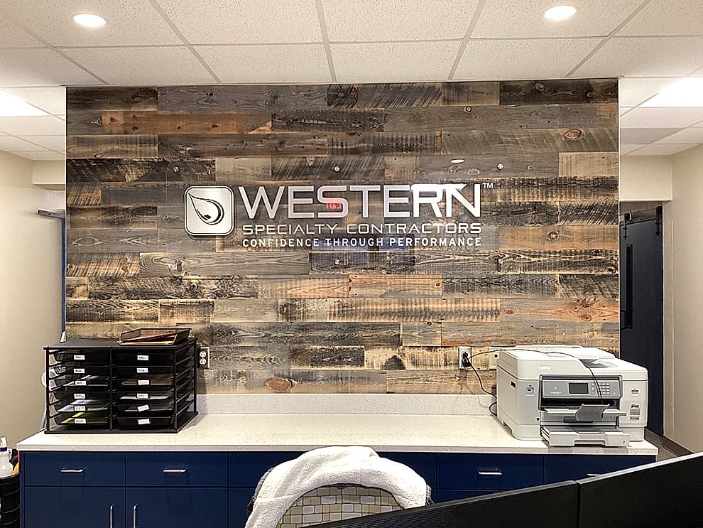 Standoff Mounted Signs in Hickory, NC designed and installed for business offices and workplace branding