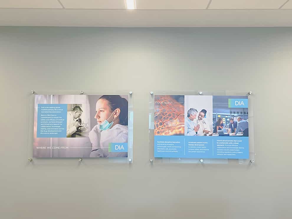 Standoff Mounted Signs in Lincolnton, NC designed and installed for lobby signage and client-facing displays