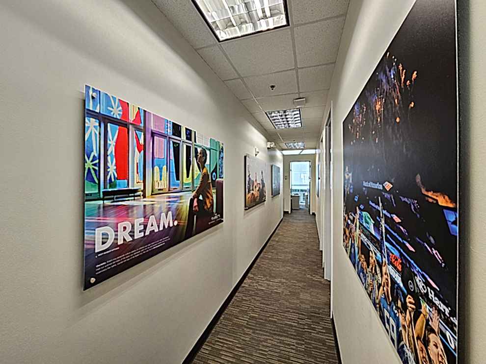 Standoff Mounted Signs in Lincolnton, NC designed and installed for corporate interior walls and branding displays