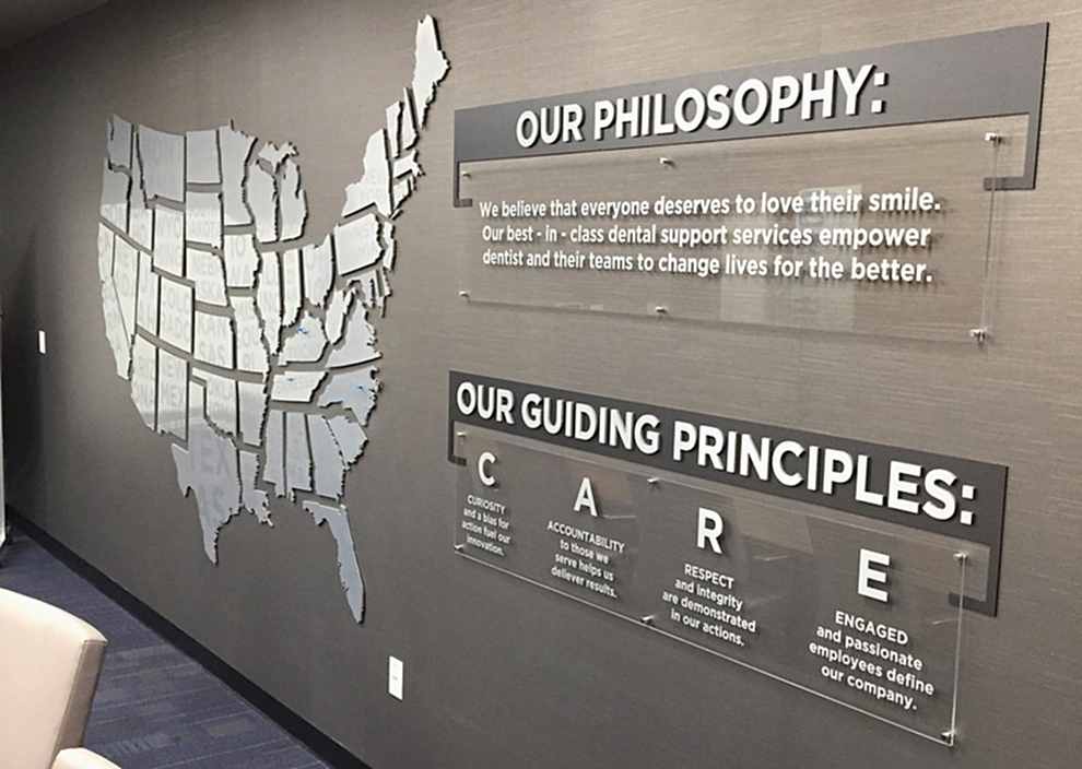 Standoff Mounted Signs in Lincolnton, NC designed and installed for professional offices and branded wall signage