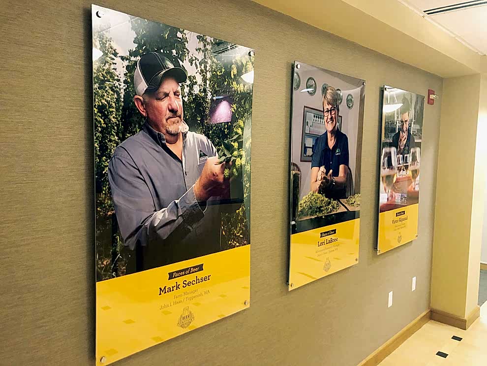 Standoff Mounted Signs in Mooresville, NC designed and installed for Plexiglass wall branding in workplaces
