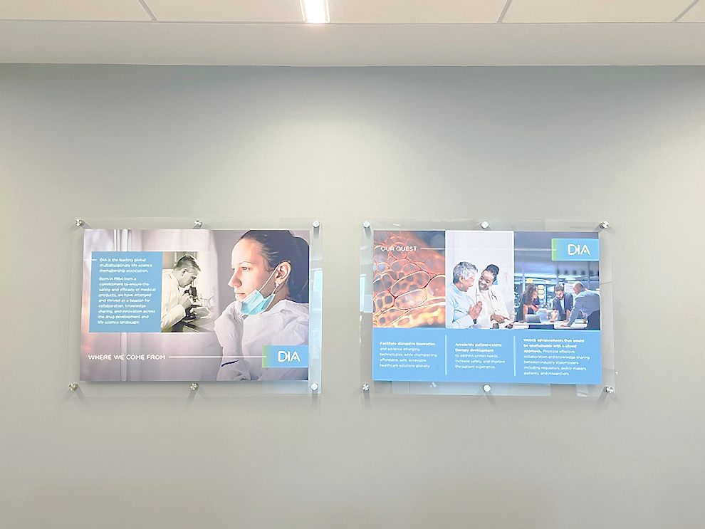 Standoff Mounted Signs in Rock Hill, SC designed and installed for business offices and workplace branding