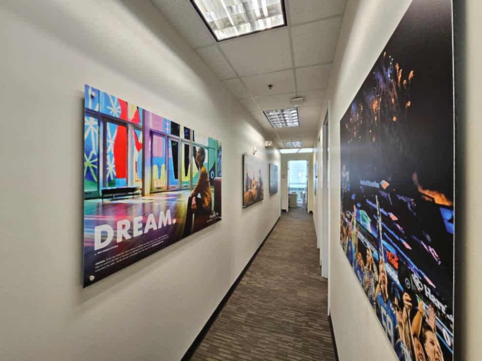 Standoff Mounted Signs in Salisbury, NC designed and installed for business office wall branding