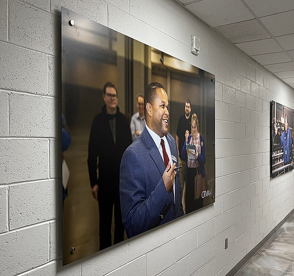 Standoff Mounted Signs in Salisbury, NC designed and installed for branded interior environments