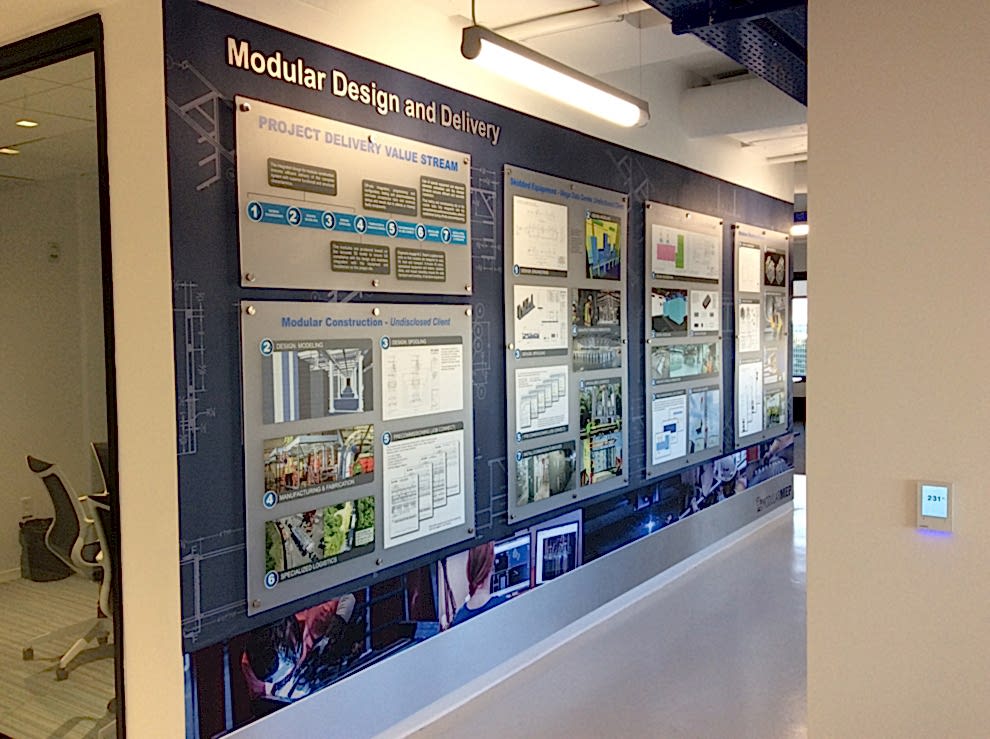 Standoff Mounted Signs in Salisbury, NC designed and installed for custom acrylic wall-mounted displays