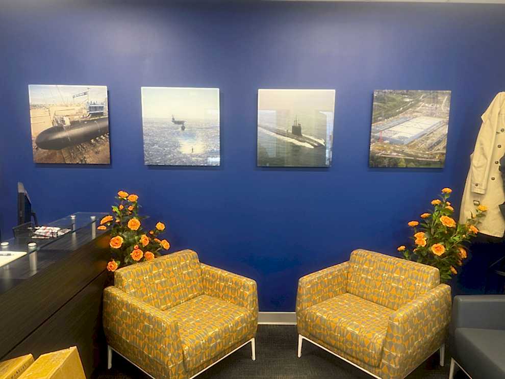 Standoff Mounted Signs in Statesville, NC designed and installed for corporate lobby and reception areas