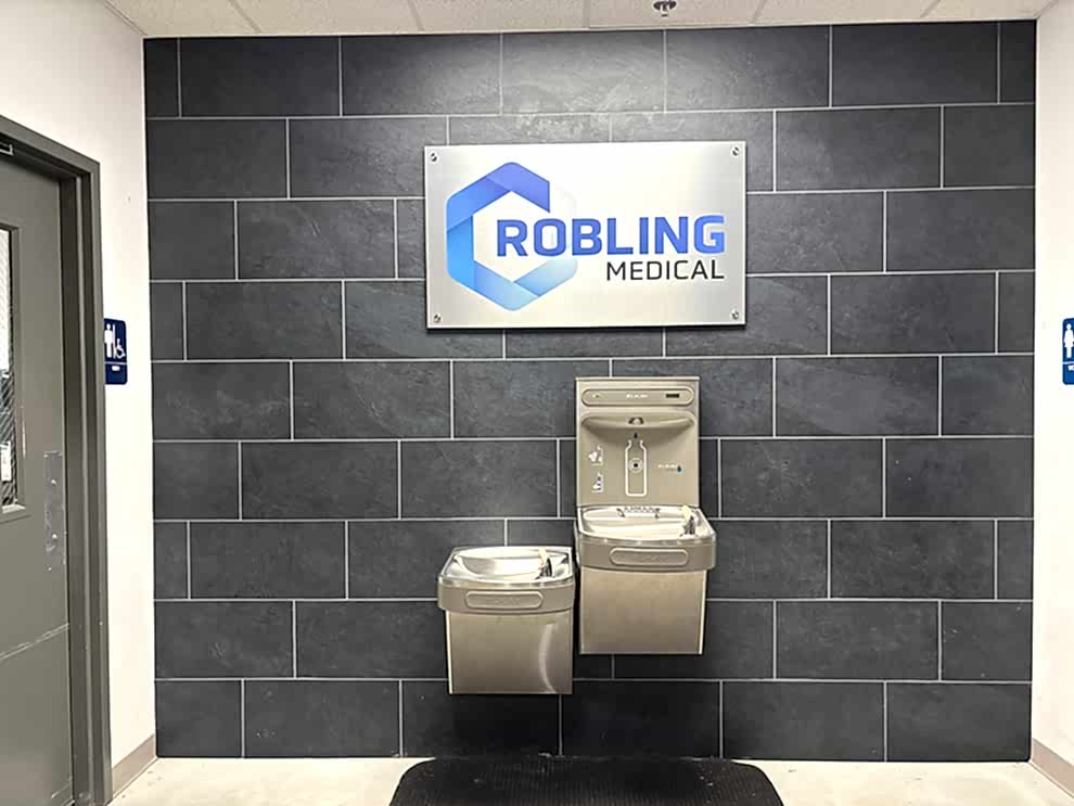 Standoff Mounted Signs in Statesville, NC designed and installed for office wall graphics and company identity