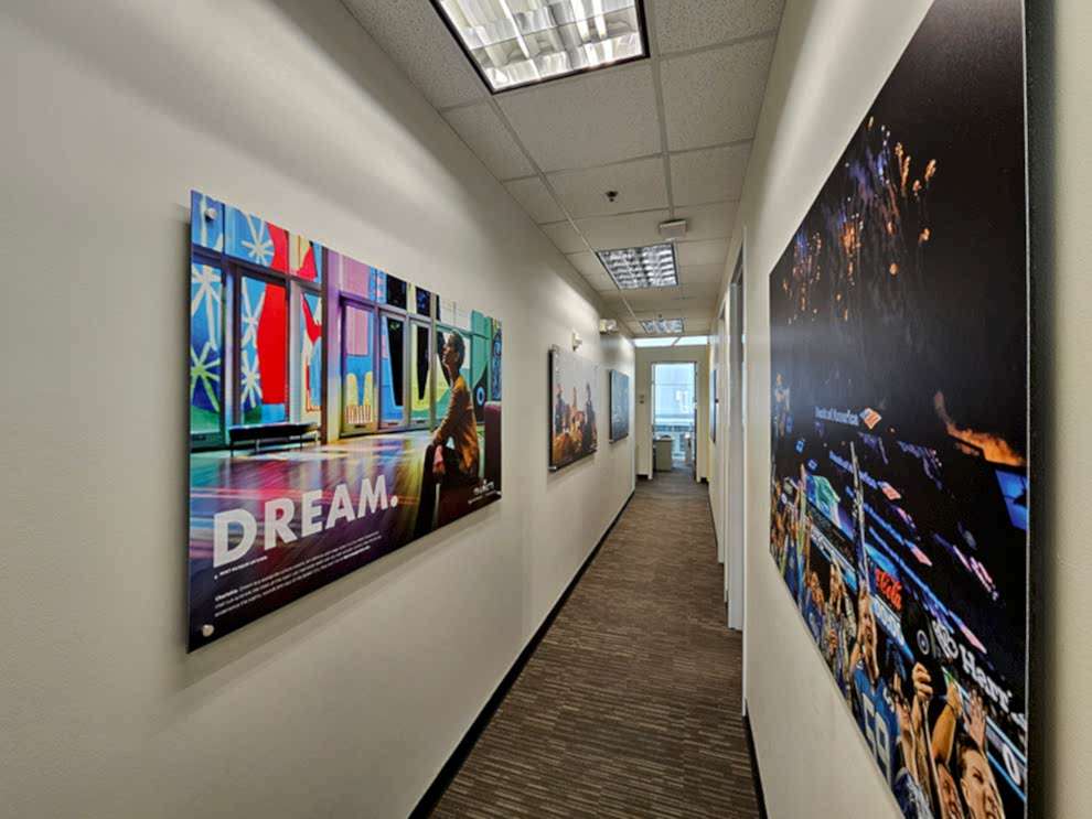Standoff Mounted Signs in Statesville, NC designed and installed for corporate interior walls and branding displays