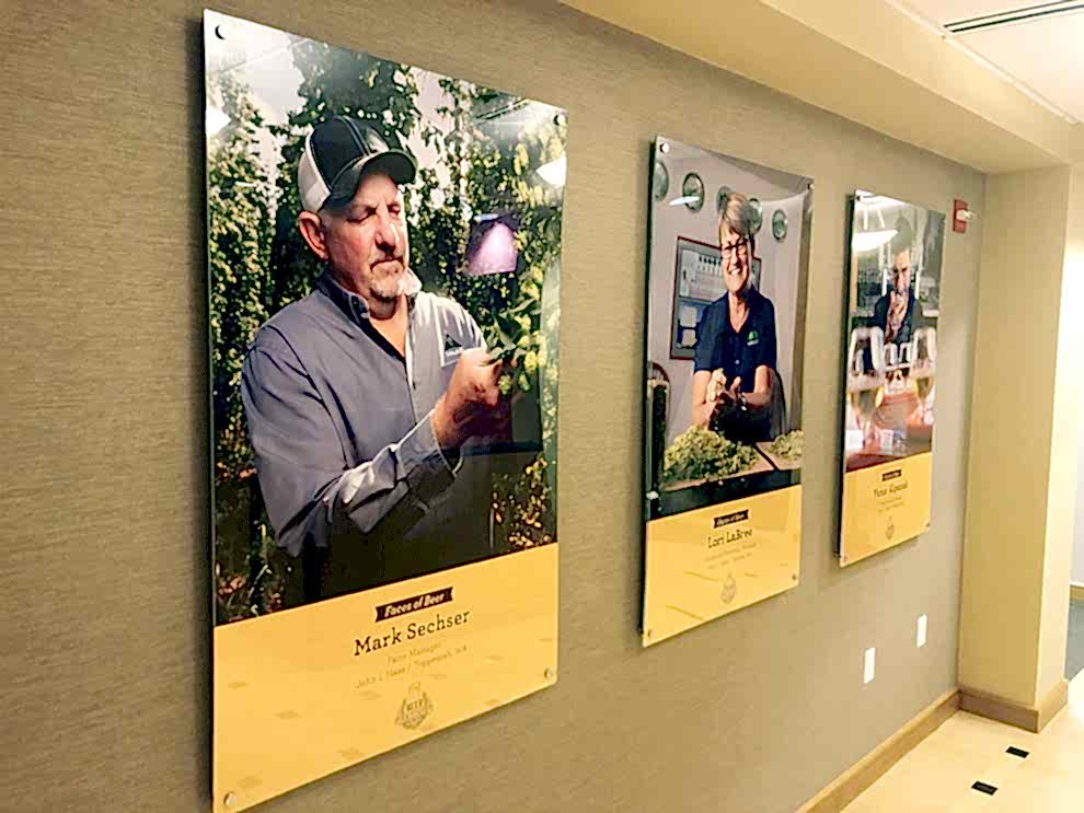 Standoff Mounted Signs in Statesville, NC designed and installed for branded interior environments